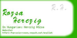 rozsa herczig business card