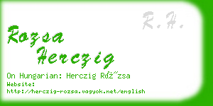 rozsa herczig business card